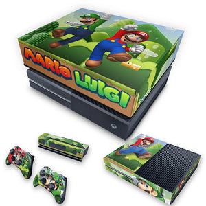 KIT Capa Anti Poeira e Skin Anti-Rage Xbox One Fat - Super Mario Bros