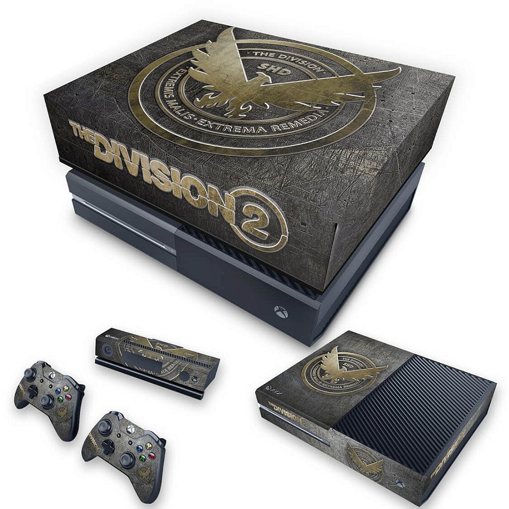 KIT Capa Anti Poeira e Skin Anti-Rage Xbox One Fat - The Division 2