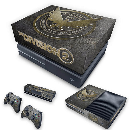 KIT Capa Anti Poeira e Skin Anti-Rage Xbox One Fat - The Division 2