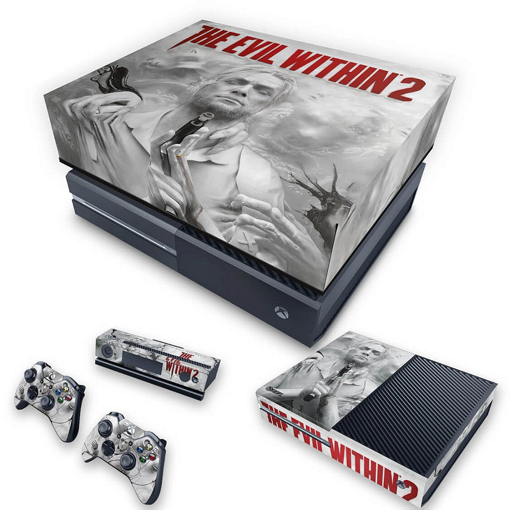 KIT Xbox One Fat Skin Anti-Rage e Capa Anti Poeira - The Evil Within 2
