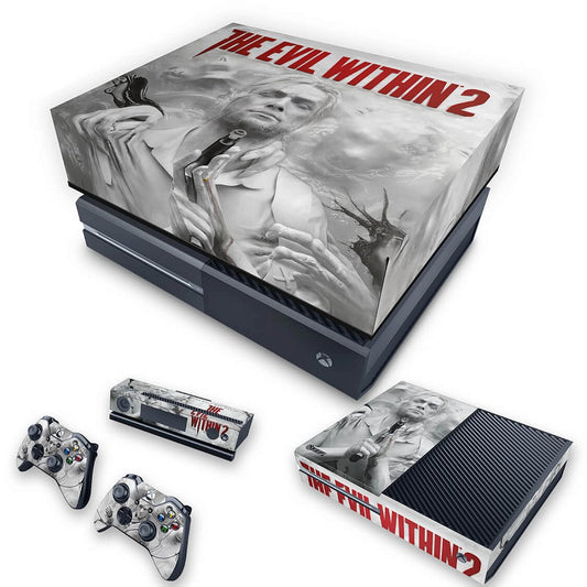 KIT Xbox One Fat Skin Anti-Rage e Capa Anti Poeira - The Evil Within 2