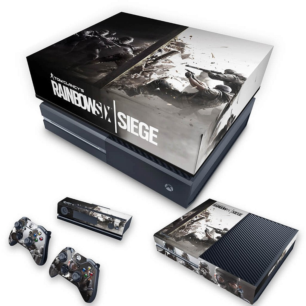 KIT Xbox One Fat Skin Anti-Rage e Capa Anti Poeira - Tom Clancy's Rainbow Six Siege