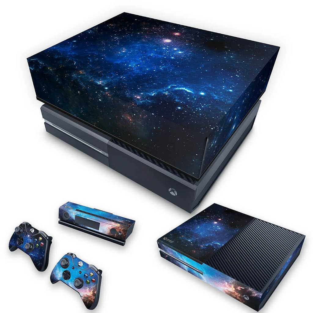 KIT Capa Anti Poeira e Skin Anti-Rage Xbox One Fat - Universo Cosmos