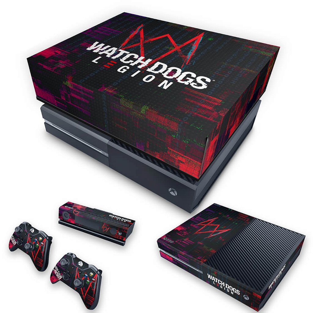 KIT Xbox One Fat Skin Anti-Rage e Capa Anti Poeira - Watch Dogs Legion