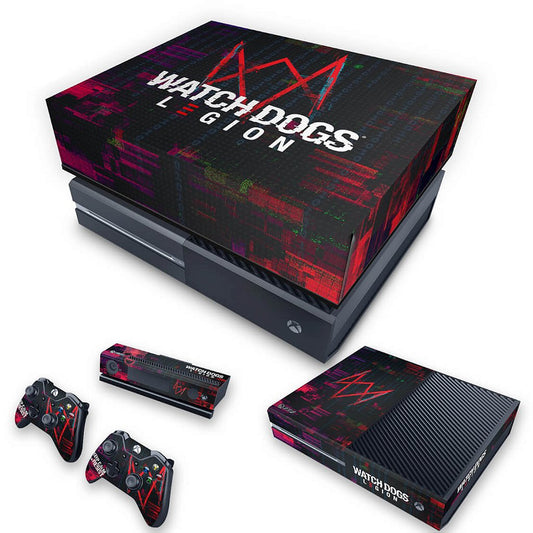 KIT Xbox One Fat Skin Anti-Rage e Capa Anti Poeira - Watch Dogs Legion