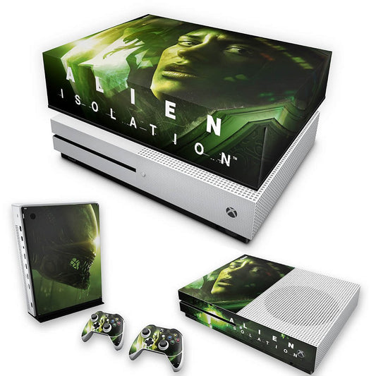 KIT Capa Anti Poeira e Skin Anti-Rage Xbox One S Slim - Alien Isolation