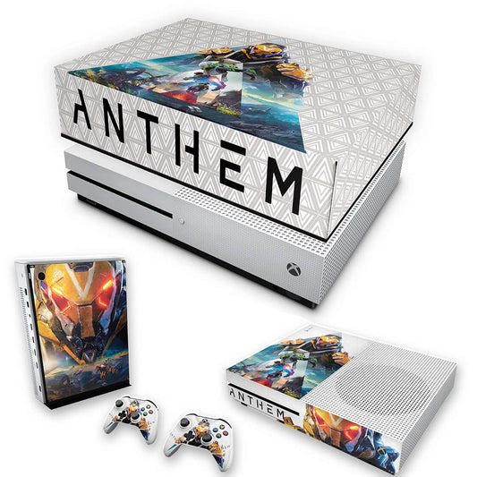KIT Xbox One S Slim Skin Anti-Rage e Capa Anti Poeira - Anthem