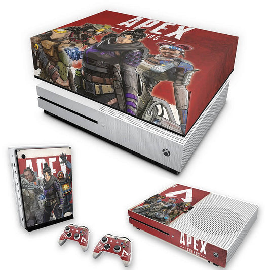 KIT Xbox One S Slim Skin Anti-Rage e Capa Anti Poeira - Apex Legends