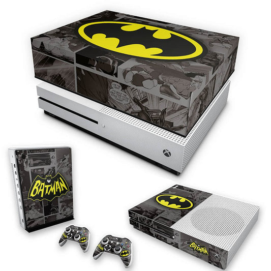 KIT Xbox One S Slim Skin Anti-Rage e Capa Anti Poeira - Batman Comics