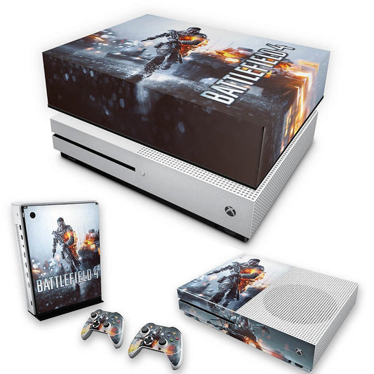 KIT Capa Anti Poeira e Skin Anti-Rage Xbox One S Slim - Battlefield 4