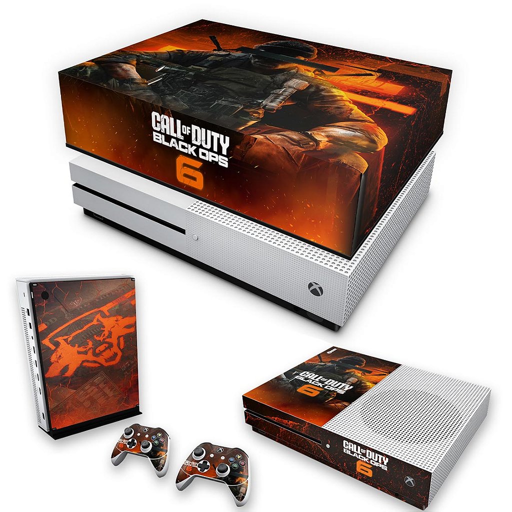KIT Xbox One S Slim Skin Anti-Rage e Capa Anti Poeira - Call of Duty Black Ops 6