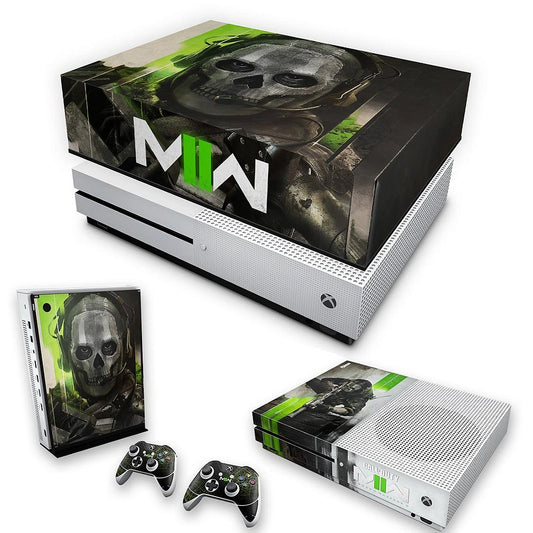 KIT Xbox One S Slim Skin Anti-Rage e Capa Anti Poeira - Call Of Duty Modern Warfare II