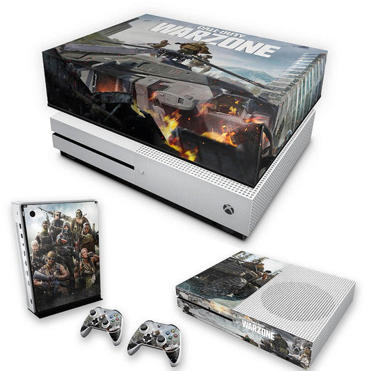 KIT Xbox One S Slim Skin Anti-Rage e Capa Anti Poeira - Call of Duty Warzone
