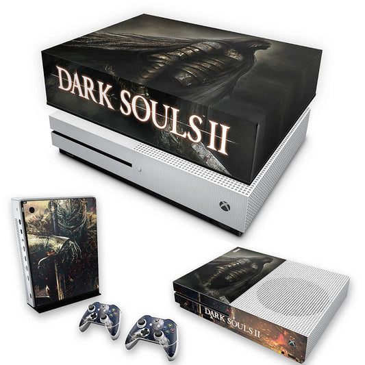KIT Capa Anti Poeira e Skin Anti-Rage Xbox One S Slim - Dark Souls II