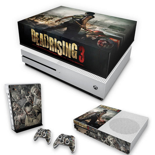 KIT Capa Anti Poeira e Skin Anti-Rage Xbox One S Slim - Dead Rising 3
