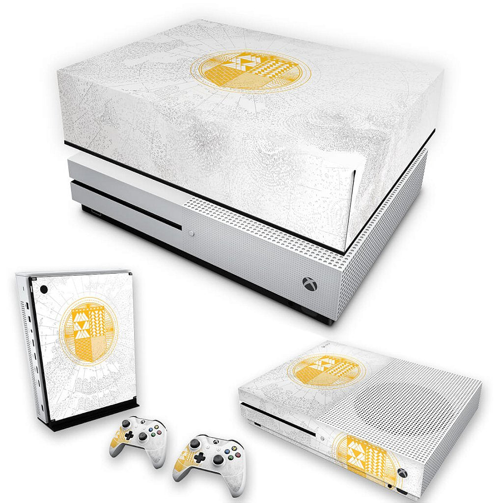 KIT Capa Anti Poeira e Skin Anti-Rage Xbox One S Slim - Destiny Limited Edition