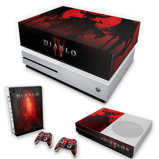 KIT Xbox One S Slim Skin Anti-Rage e Capa Anti Poeira - Diablo IV 4