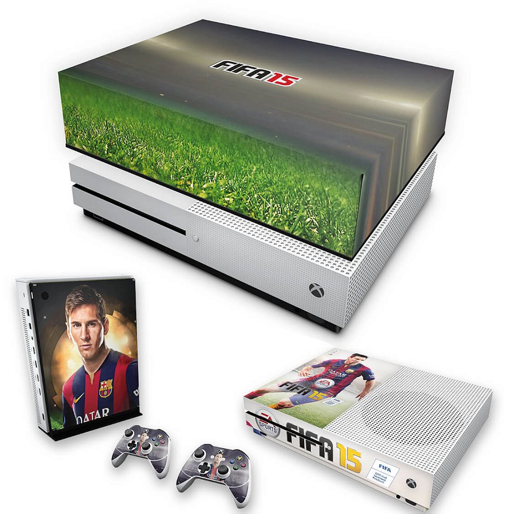 KIT Capa Anti Poeira e Skin Anti-Rage Xbox One S Slim - FIFA 15