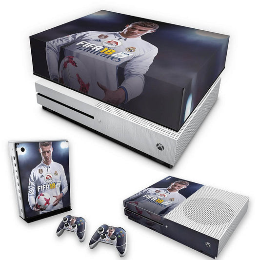 KIT Xbox One S Slim Skin Anti-Rage e Capa Anti Poeira - FIFA 18