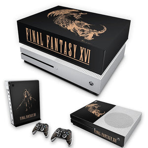 KIT Capa Anti Poeira e Skin Anti-Rage Xbox One S Slim - Final Fantasy XVI Edition