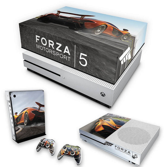 KIT Capa Anti Poeira e Skin Anti-Rage Xbox One S Slim - Forza Motor Sport