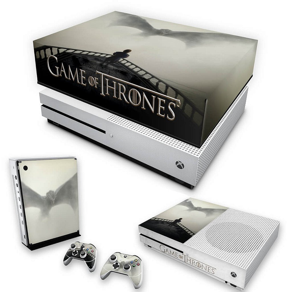 KIT Capa Anti Poeira e Skin Anti-Rage Xbox One S Slim - Game of Thrones #B