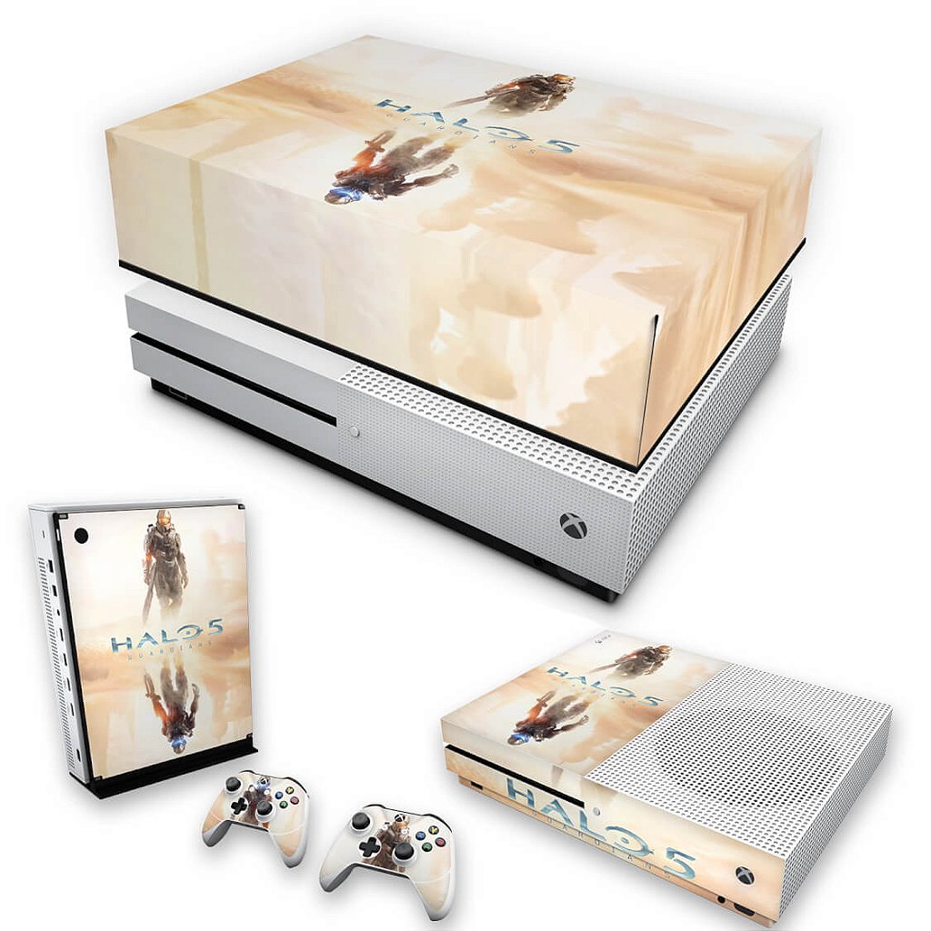 KIT Capa Anti Poeira e Skin Anti-Rage Xbox One S Slim - Halo 5: Guardians #A