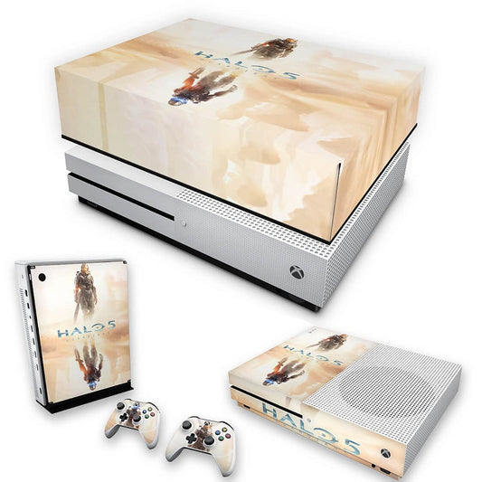 KIT Capa Anti Poeira e Skin Anti-Rage Xbox One S Slim - Halo 5: Guardians #A