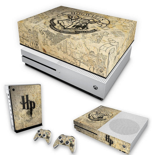 KIT Xbox One S Slim Skin Anti-Rage e Capa Anti Poeira - Harry Potter