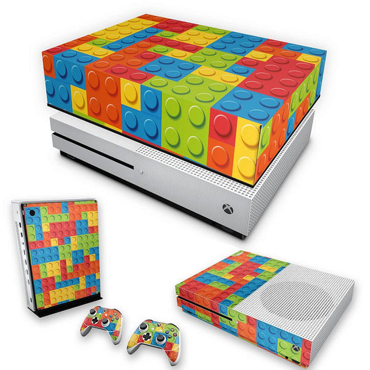 KIT Xbox One S Slim Skin Anti-Rage e Capa Anti Poeira - Lego