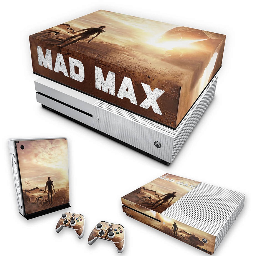 KIT Capa Anti Poeira e Skin Anti-Rage Xbox One S Slim - Mad Max