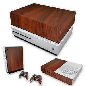KIT Capa Anti Poeira e Skin Anti-Rage Xbox One S Slim - Madeira