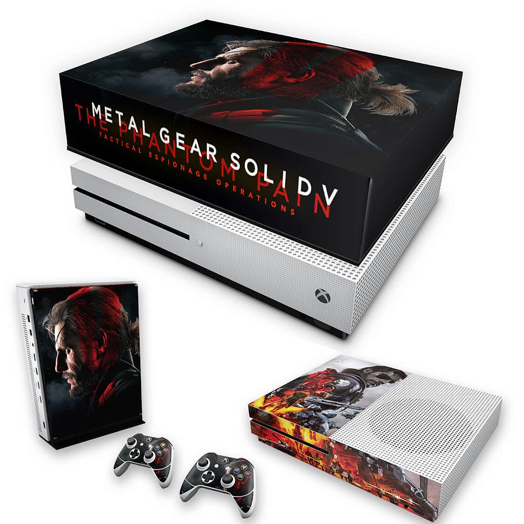 KIT Capa Anti Poeira e Skin Anti-Rage Xbox One S Slim - Metal Gear Solid 5: The Phantom Pain