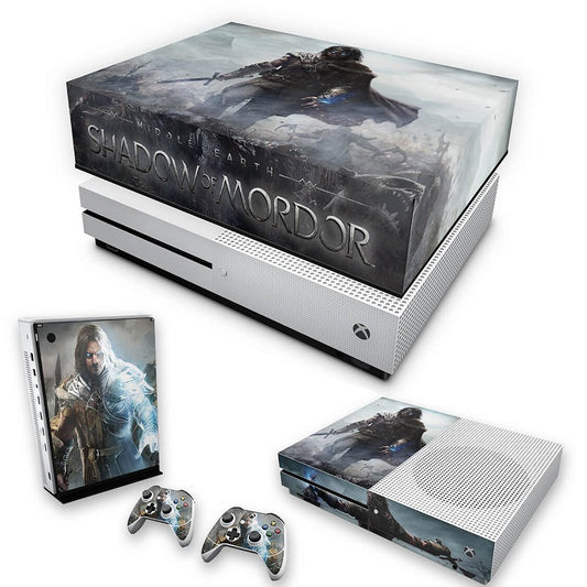 KIT Capa Anti Poeira e Skin Anti-Rage Xbox One S Slim - Middle Earth: Shadow of Mordor