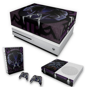 KIT Capa Anti Poeira e Skin Anti-Rage Xbox One S Slim - Pantera Negra