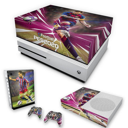 KIT Xbox One S Slim Skin Anti-Rage e Capa Anti Poeira - PES 2020