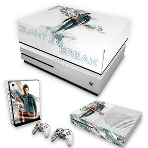 KIT Capa Anti Poeira e Skin Anti-Rage Xbox One S Slim - Quantum Break