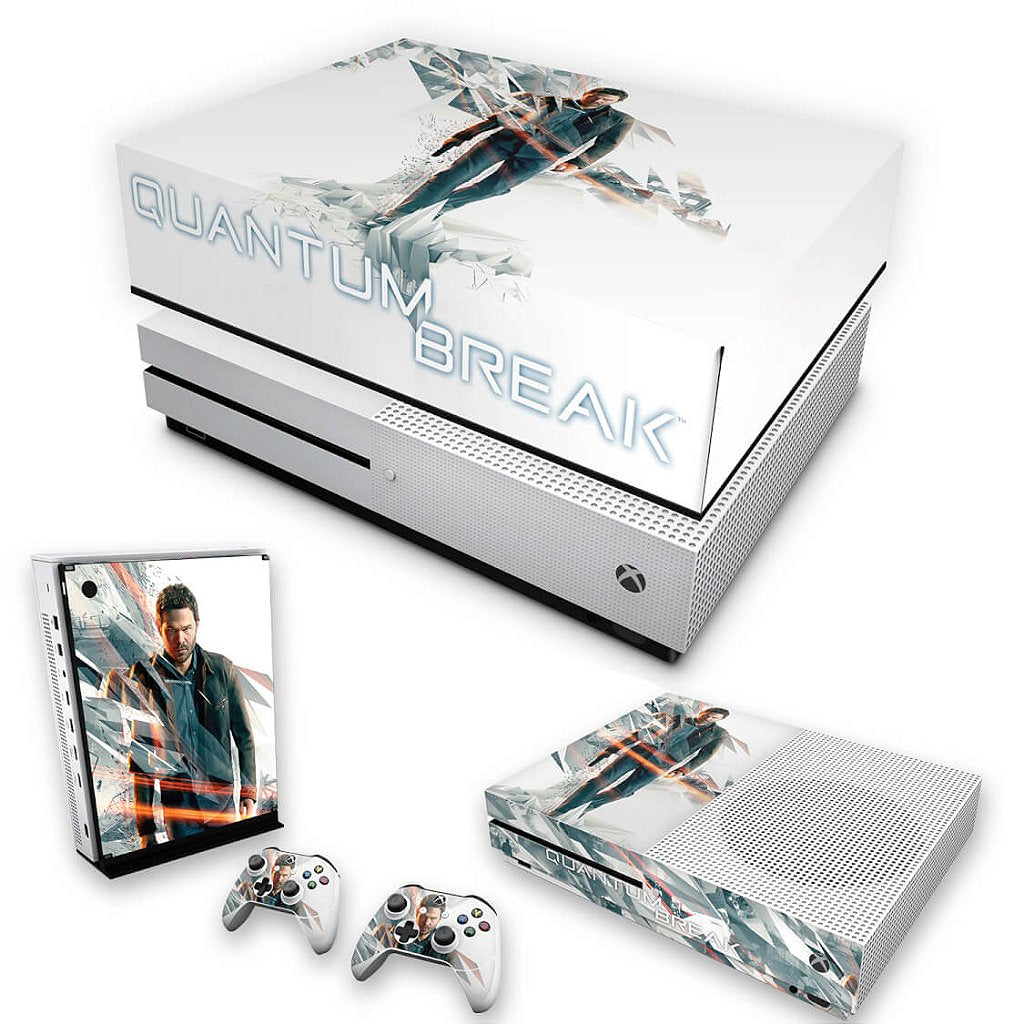 KIT Capa Anti Poeira e Skin Anti-Rage Xbox One S Slim - Quantum Break