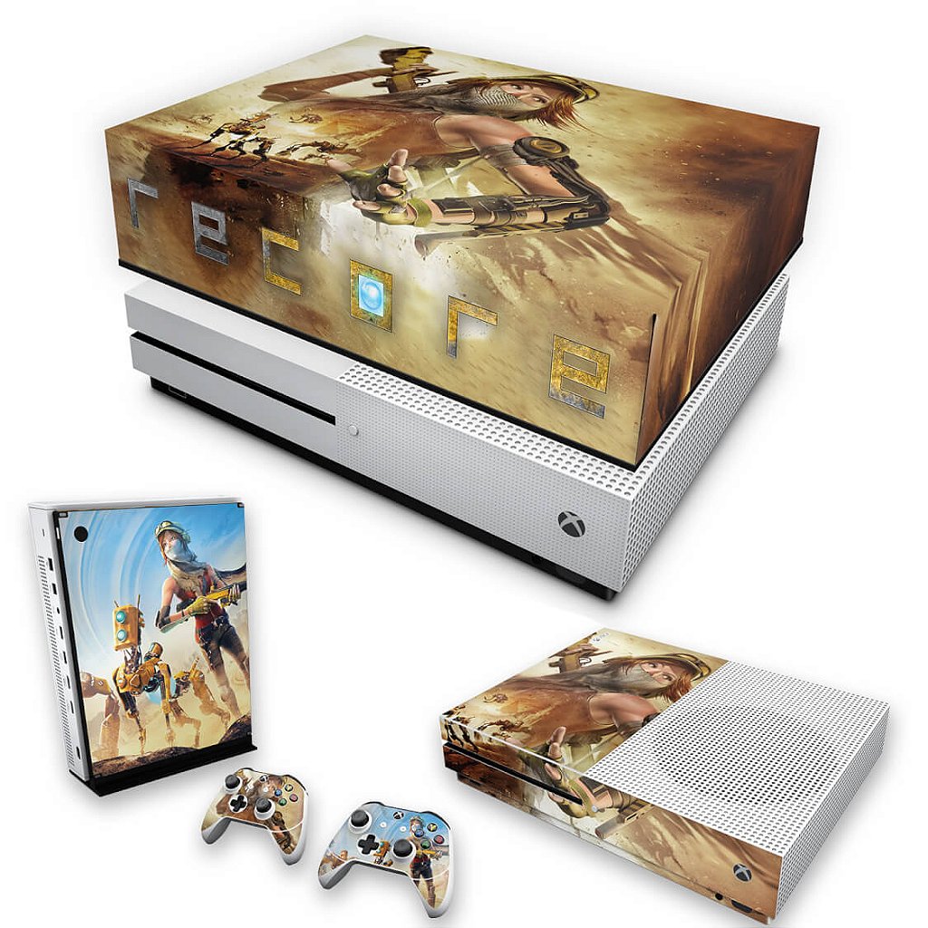 KIT Capa Anti Poeira e Skin Anti-Rage Xbox One S Slim - Recore