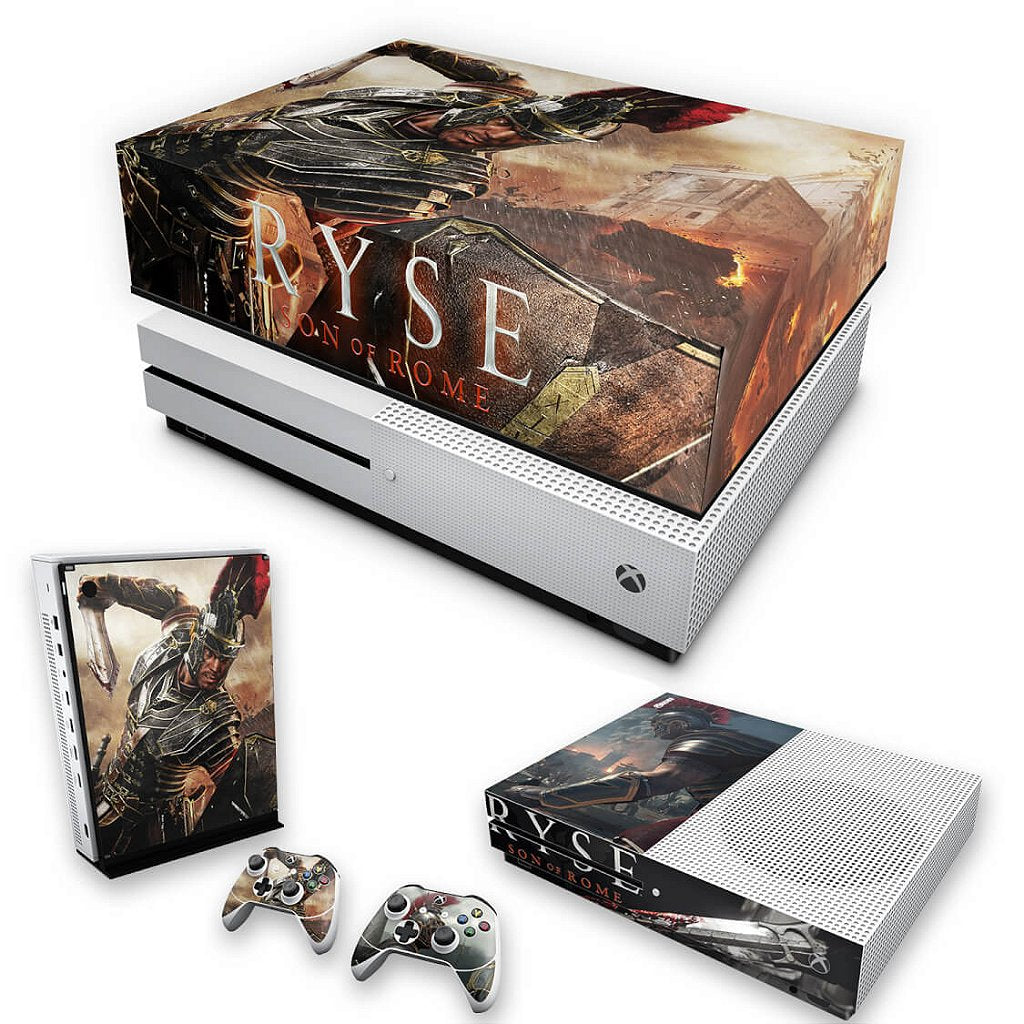 KIT Capa Anti Poeira e Skin Anti-Rage Xbox One S Slim - Ryse