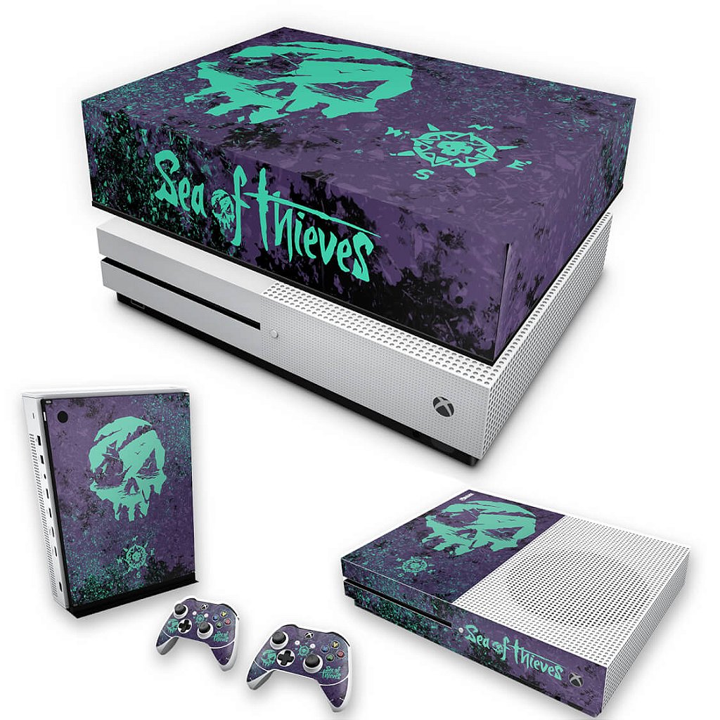 KIT Capa Anti Poeira e Skin Anti-Rage Xbox One S Slim - Sea Of Thieves Bundle