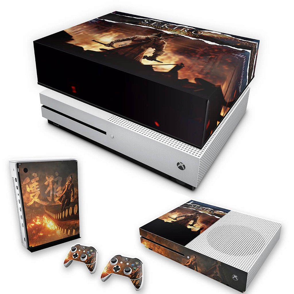 KIT Capa Anti Poeira e Skin Anti-Rage Xbox One S Slim - Sekiro