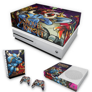 KIT Capa Anti Poeira e Skin Anti-Rage Xbox One S Slim - Shovel Knight