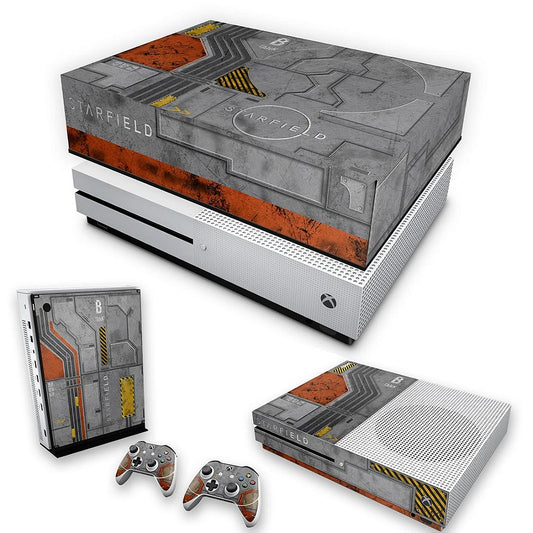 KIT Capa Anti Poeira e Skin Anti-Rage Xbox One S Slim - Starfield