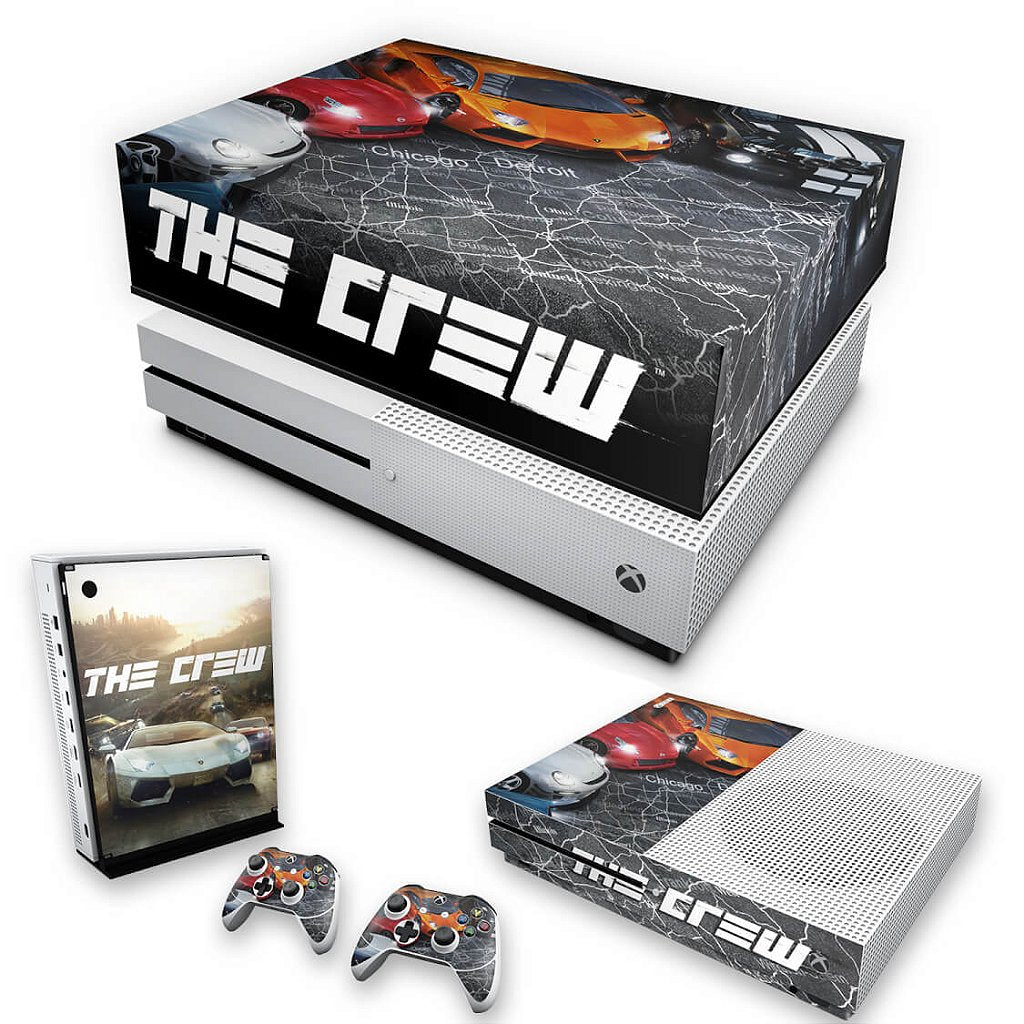 KIT Capa Anti Poeira e Skin Anti-Rage Xbox One S Slim - The Crew
