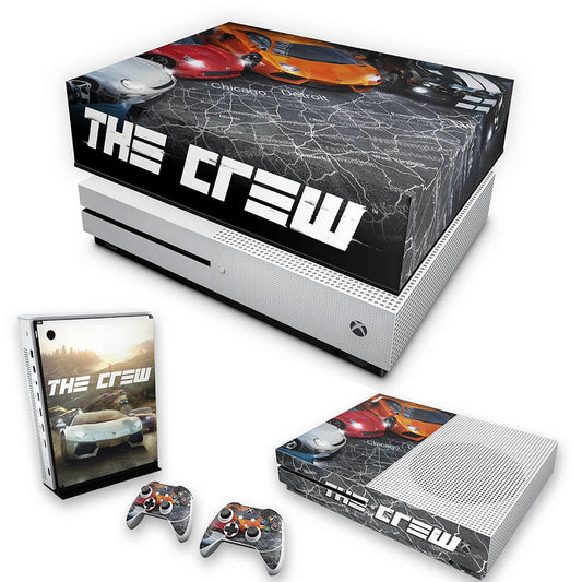 KIT Capa Anti Poeira e Skin Anti-Rage Xbox One S Slim - The Crew