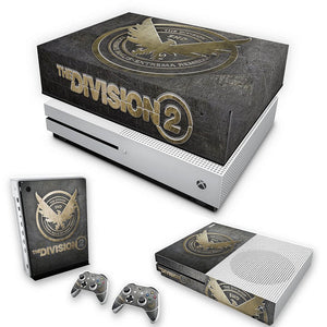 KIT Capa Anti Poeira e Skin Anti-Rage Xbox One S Slim - The Division 2