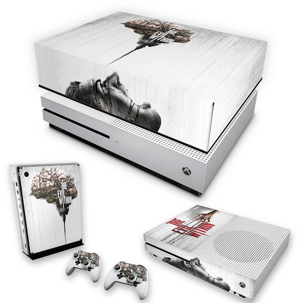 KIT Capa Anti Poeira e Skin Anti-Rage Xbox One S Slim - The Evil Within