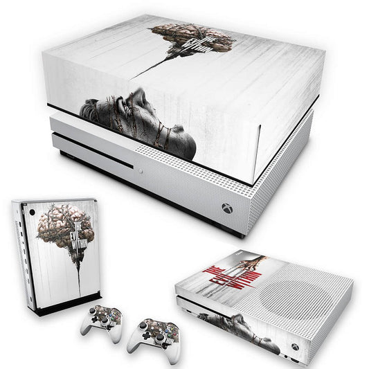KIT Capa Anti Poeira e Skin Anti-Rage Xbox One S Slim - The Evil Within