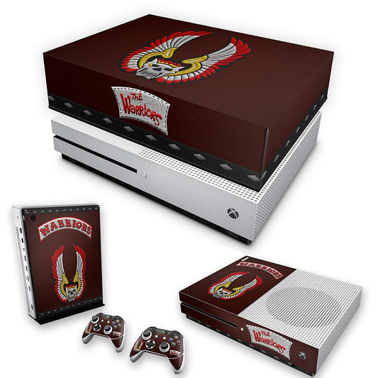KIT Xbox One S Slim Skin Anti-Rage e Capa Anti Poeira - The Warriors
